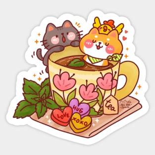 Cute Mint Tea Sticker